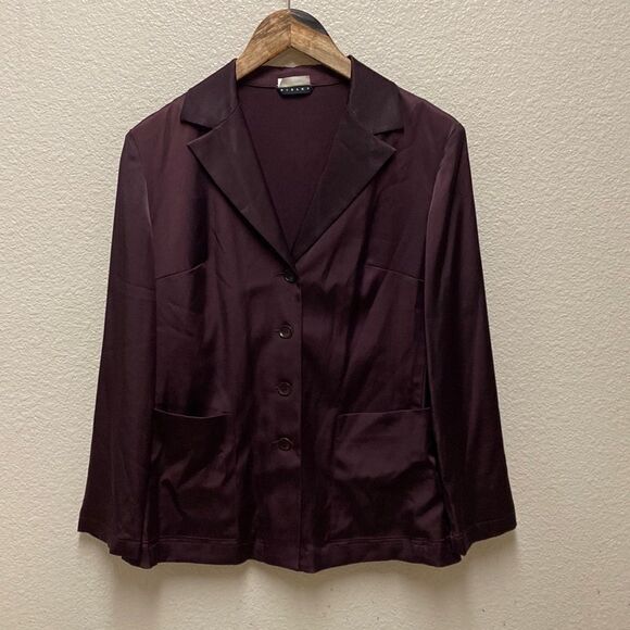 Sisley Satin 3 Button Blazer Size 8 - Picture 1 of 5